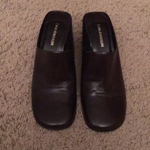 Enzo Angiolini Brown Slip-on Leather Mules sz 7M